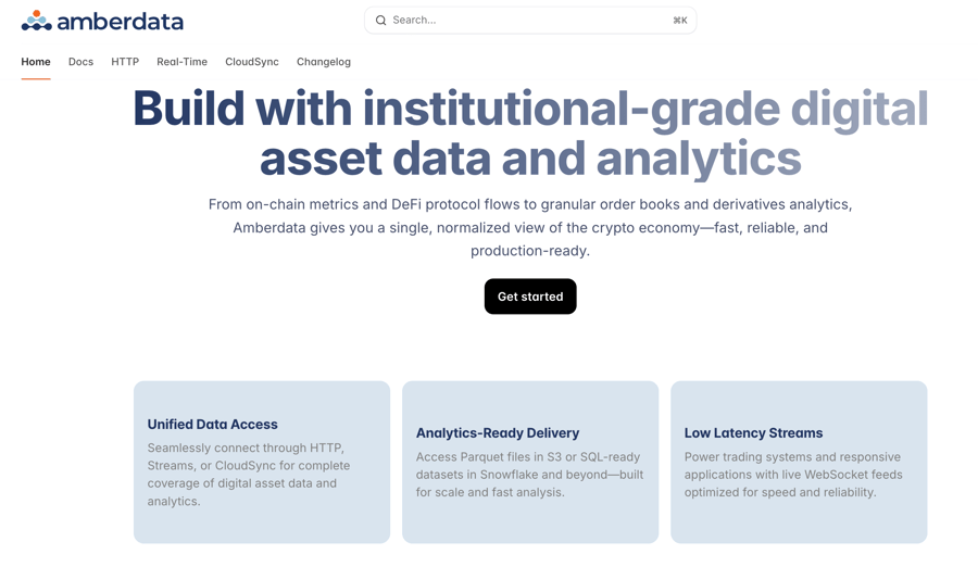 Amberdata Data Delivery